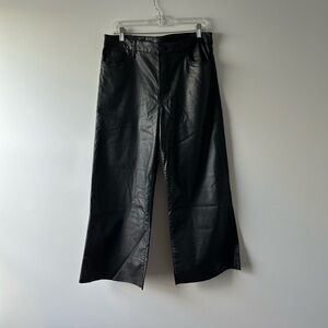 KUT black coated wide leg pants
